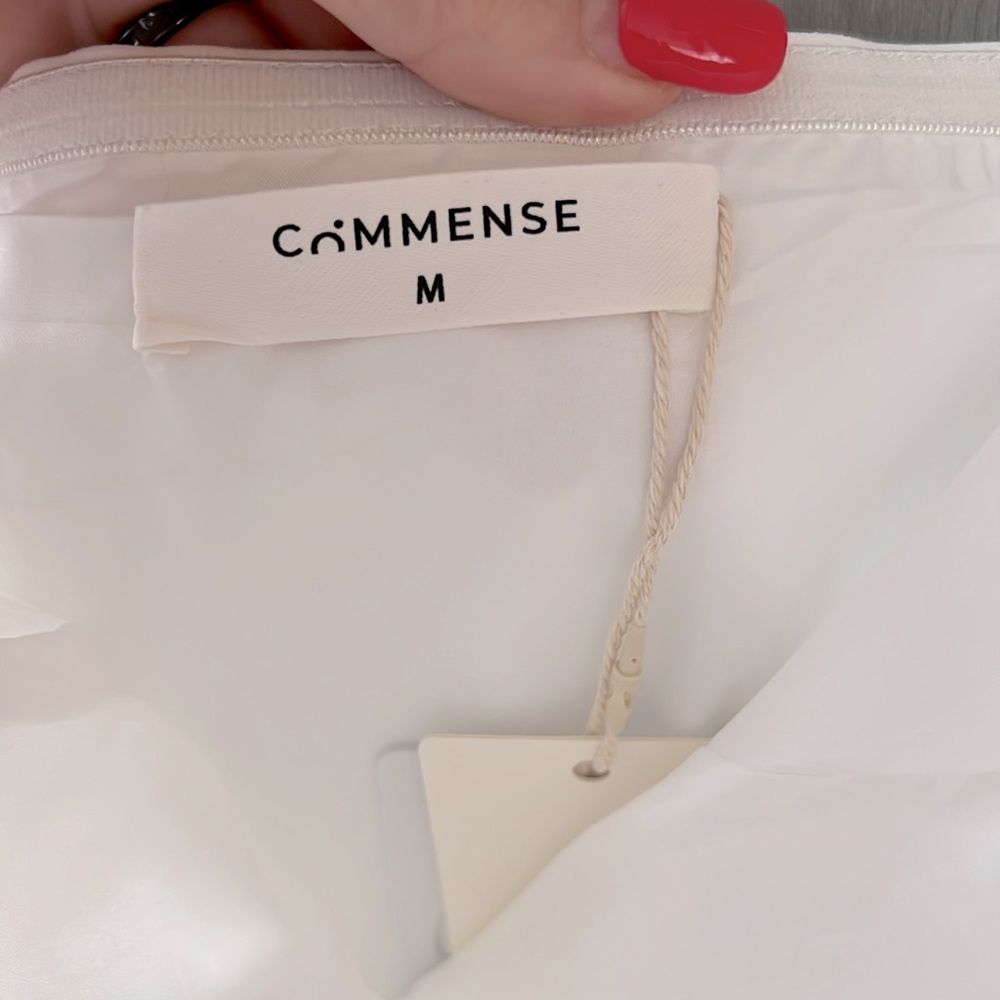 Commense Strapless Pleated Maxi Dress in White - Picture 9 of 11